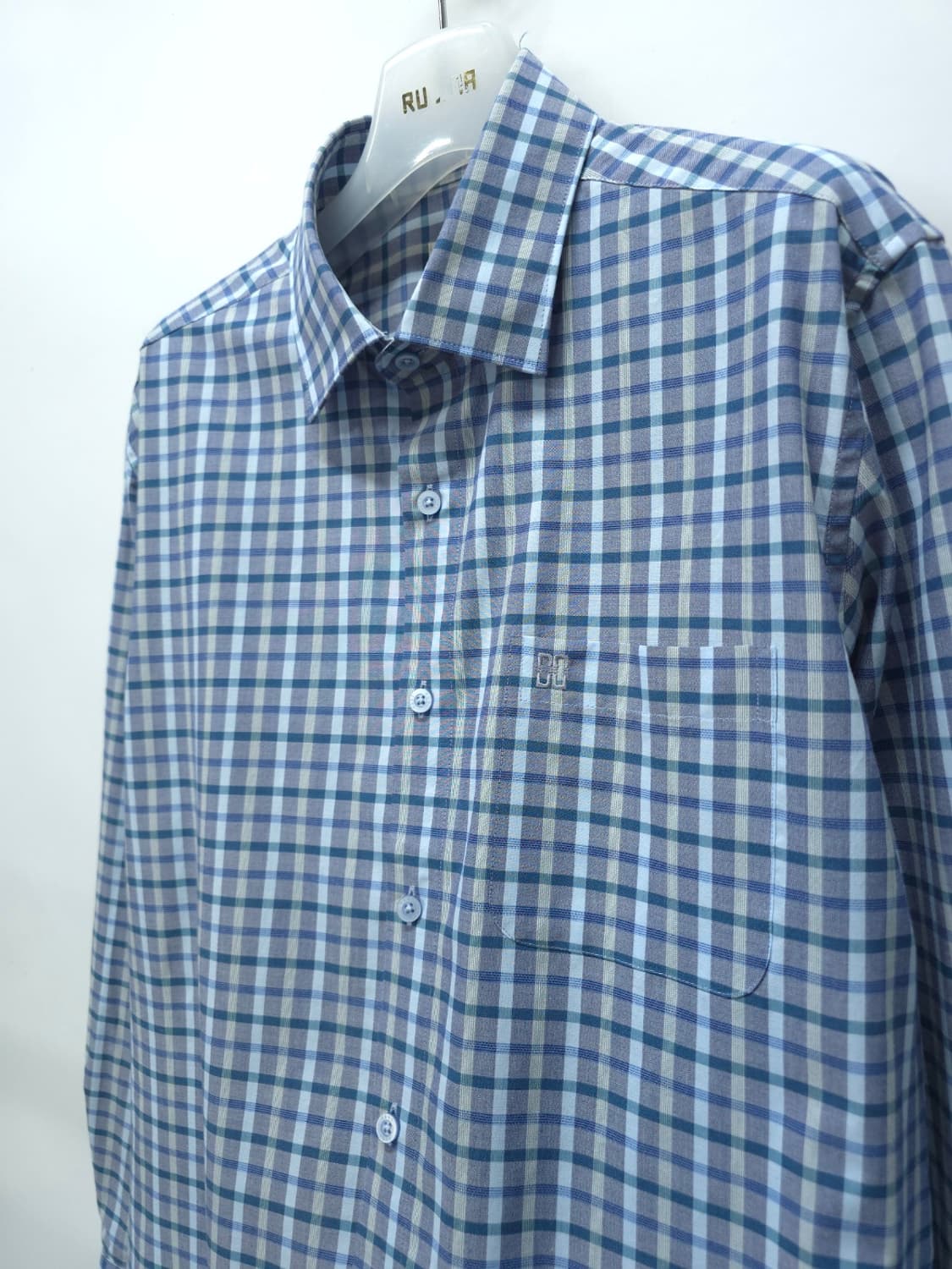 닥스(DAKS) 남성 블루 체크 긴팔 셔츠 (사이즈 100) 상품이미지6
