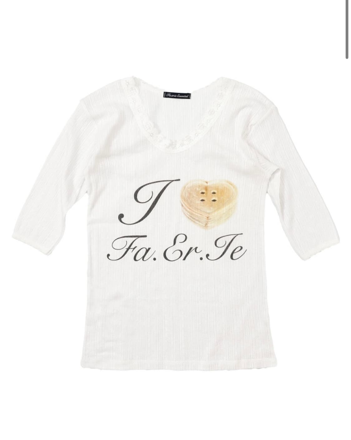 샵페어리) fa.er.ie lace T-shirt (ivory) 상품이미지1