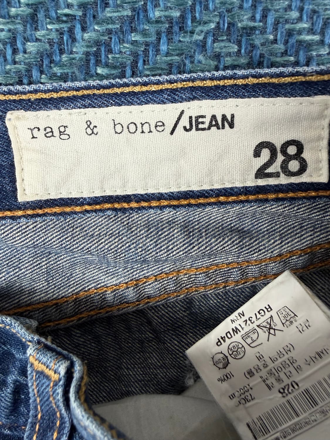 랙앤본 (Rag & Bone/JEAN) 빈티지 워싱 컷오프 데님 팬츠 상품이미지5