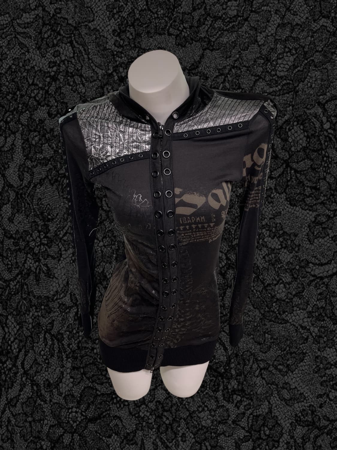 ‘SALVAGE' leather eyelet long sleeve 상품이미지4