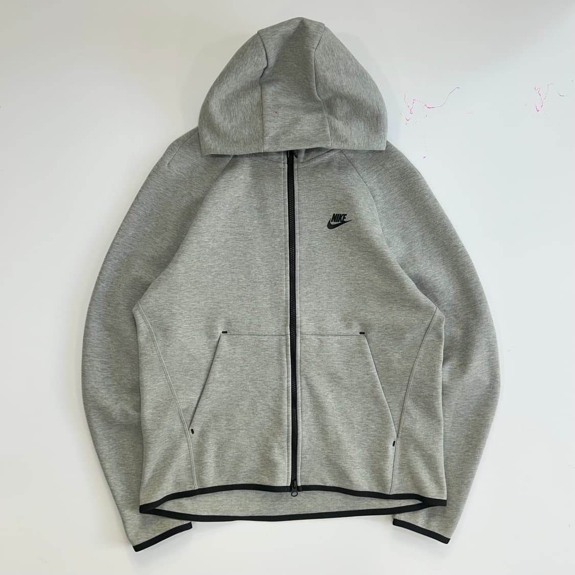 Nike 나이키 블랙 로고 2-way 블랙 포인트 그레이 후드집업  상품이미지3