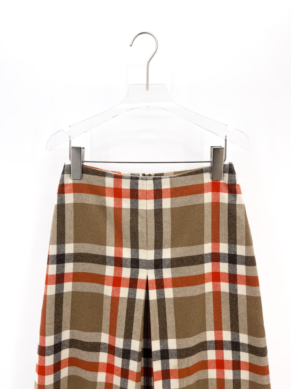 베네통 체크 미디 울 스커트 상품이미지2