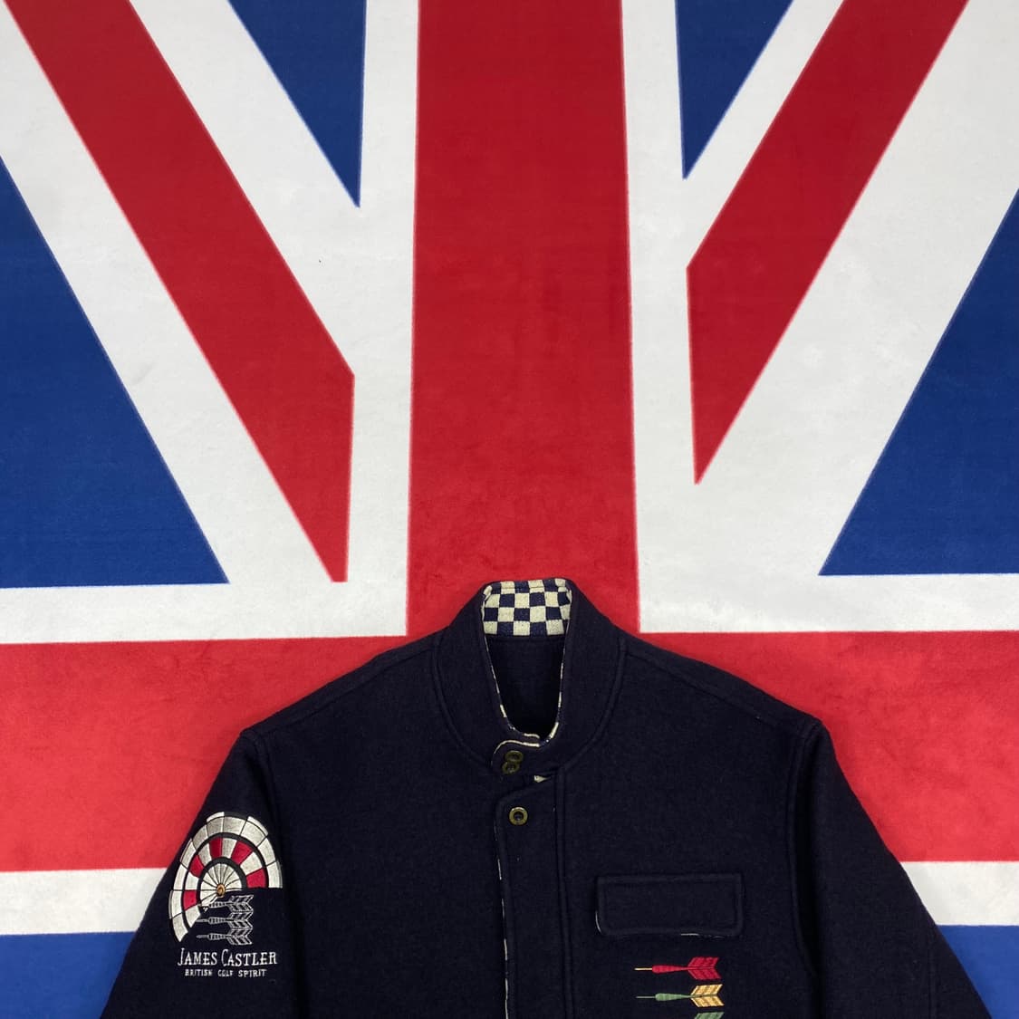 빈티지 다트 울 해링턴자켓 100 상품이미지2