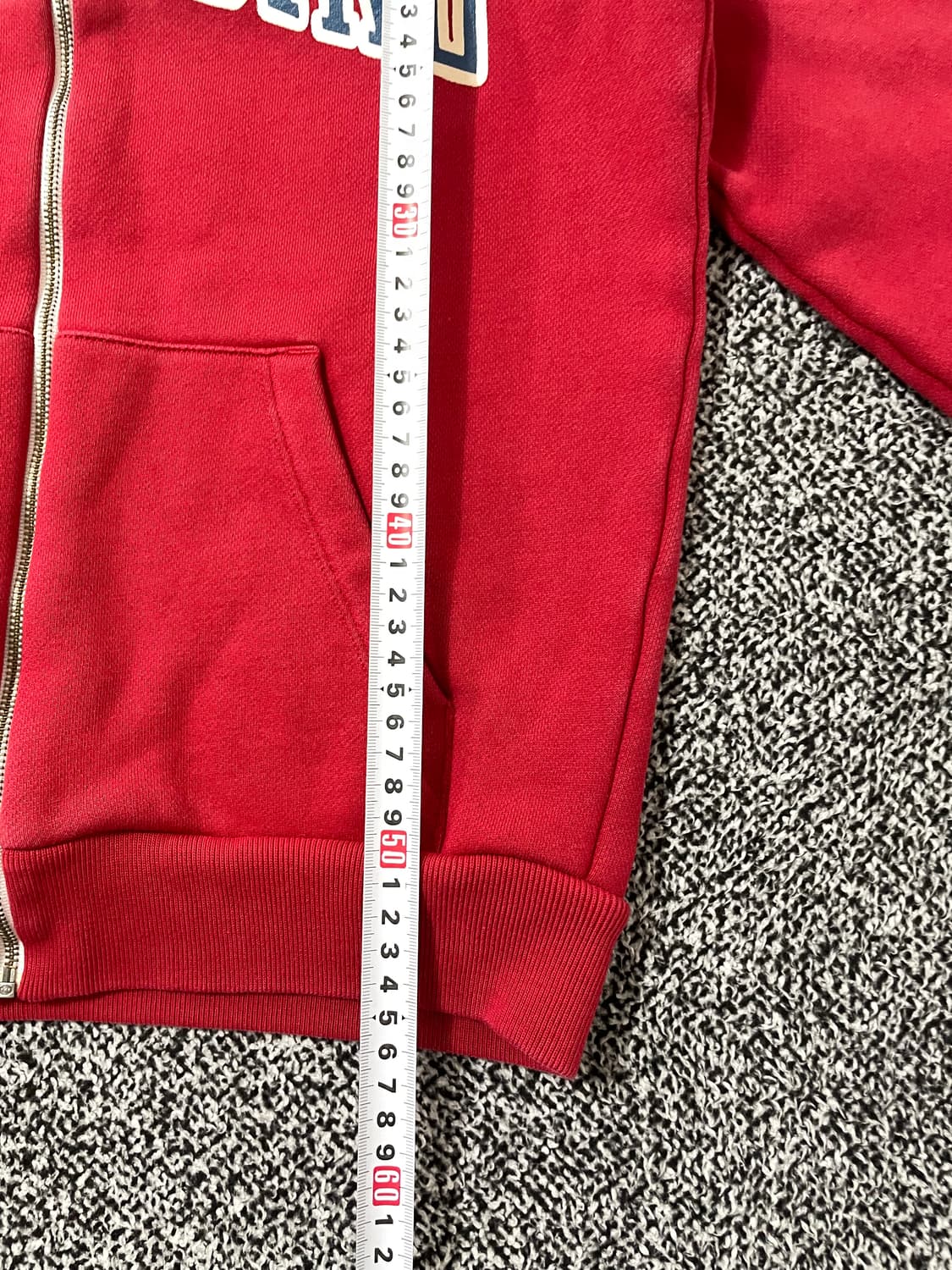 빈티지9. 라코스테 테니스걸 로고프린트 후드집업 후드 티셔츠 레드 상품이미지3