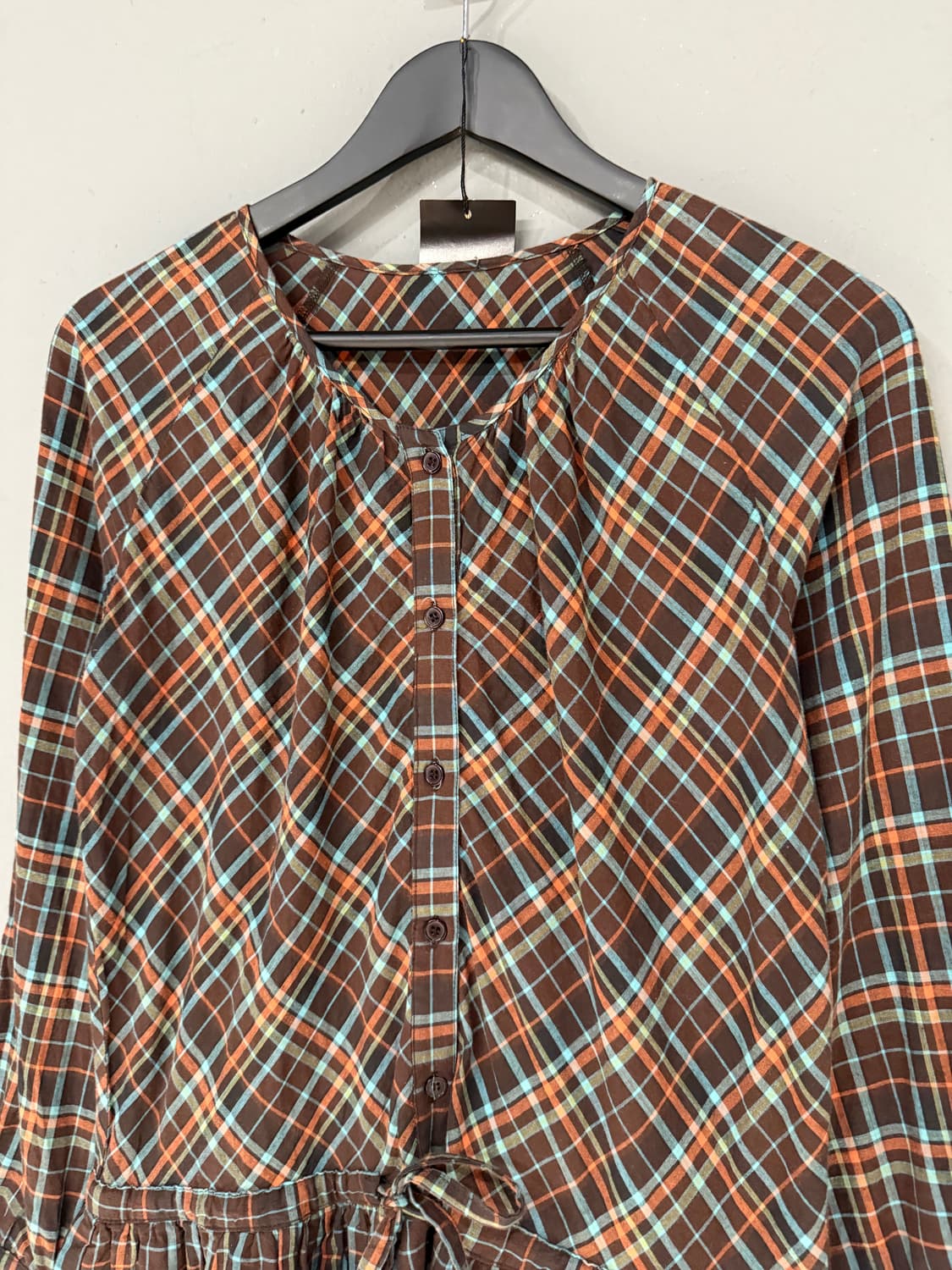 check pattern can-can detail shirt 상품이미지5