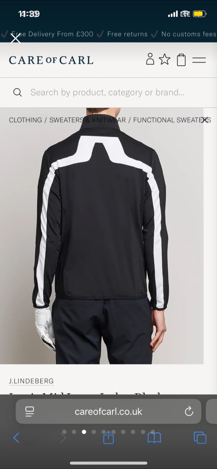 [매장정품] 제이린드버그 자비스 미드 레이어 골프 자켓 M (약기모) 상품이미지3