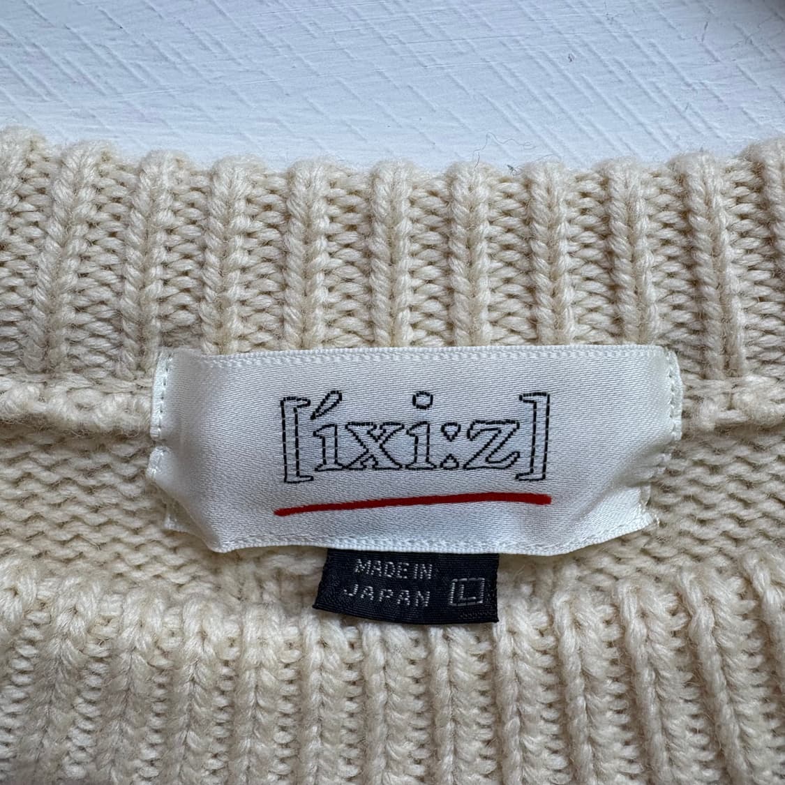ixiz 아이보리 꽈배기 울 에스닉 니트 (JPN) 상품이미지2