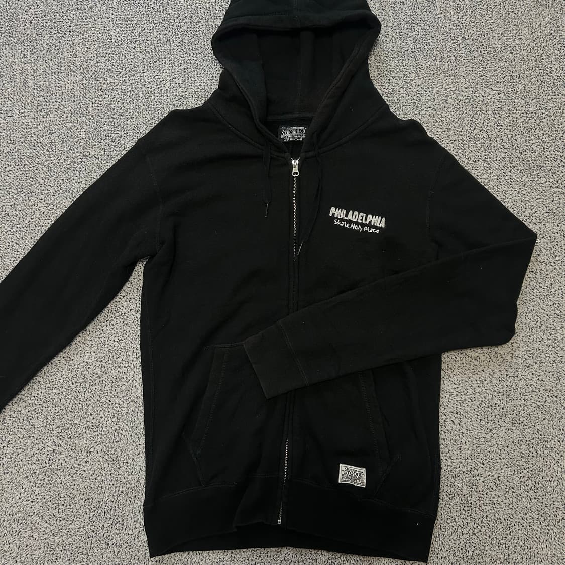 Stooge&Co Lettering black Hoodie zip-up 상품이미지3