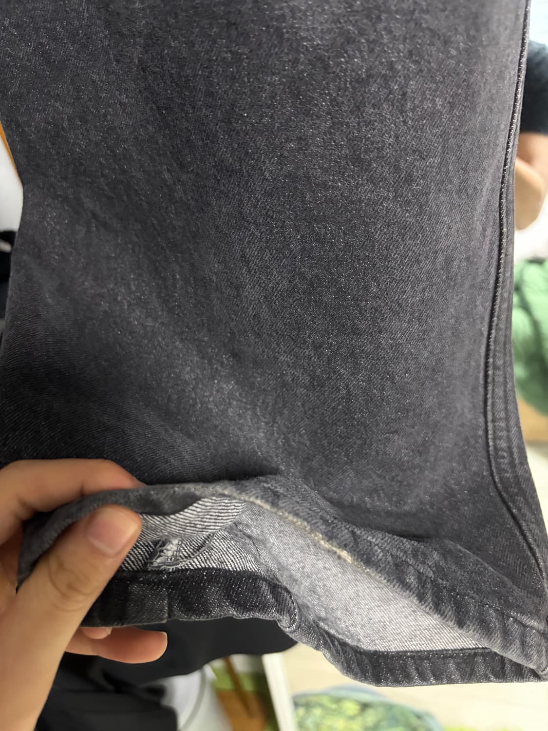 파브레가 빅터 커브드 데님 팬츠 블랙  상품이미지4