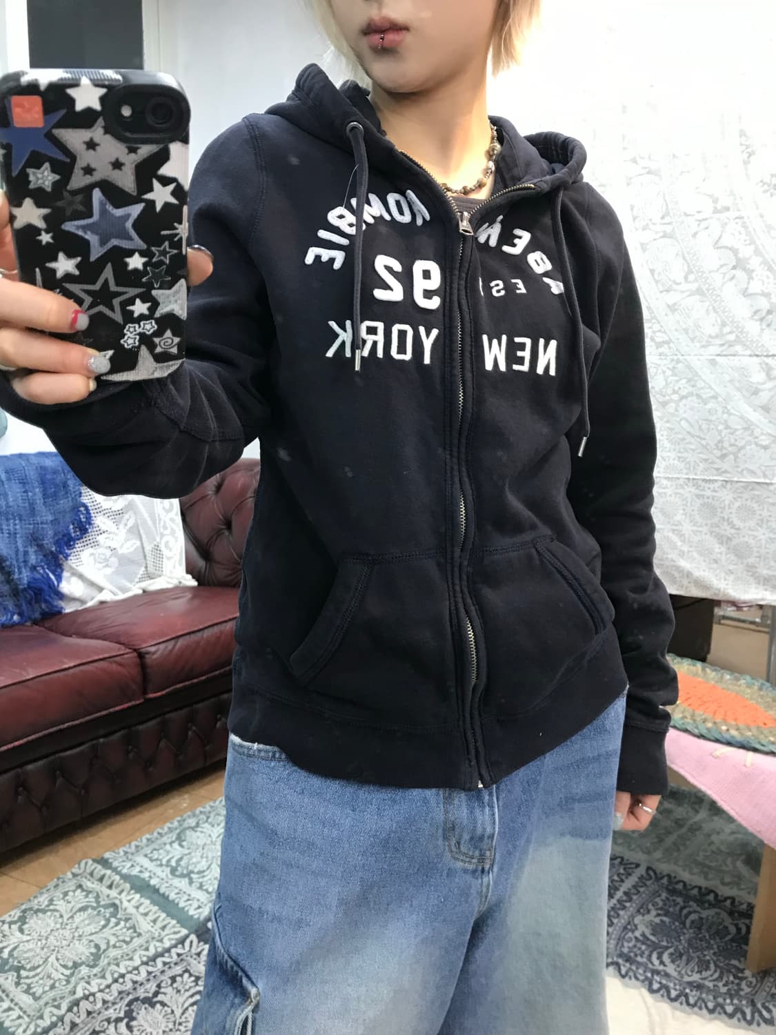 아베크롬비 여성 자수 후드집업  상품이미지1