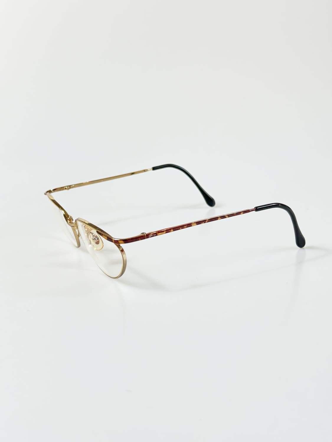 90s 유로피안 골드 레오파드 오벌 프레임 빈티지 안경 상품이미지3