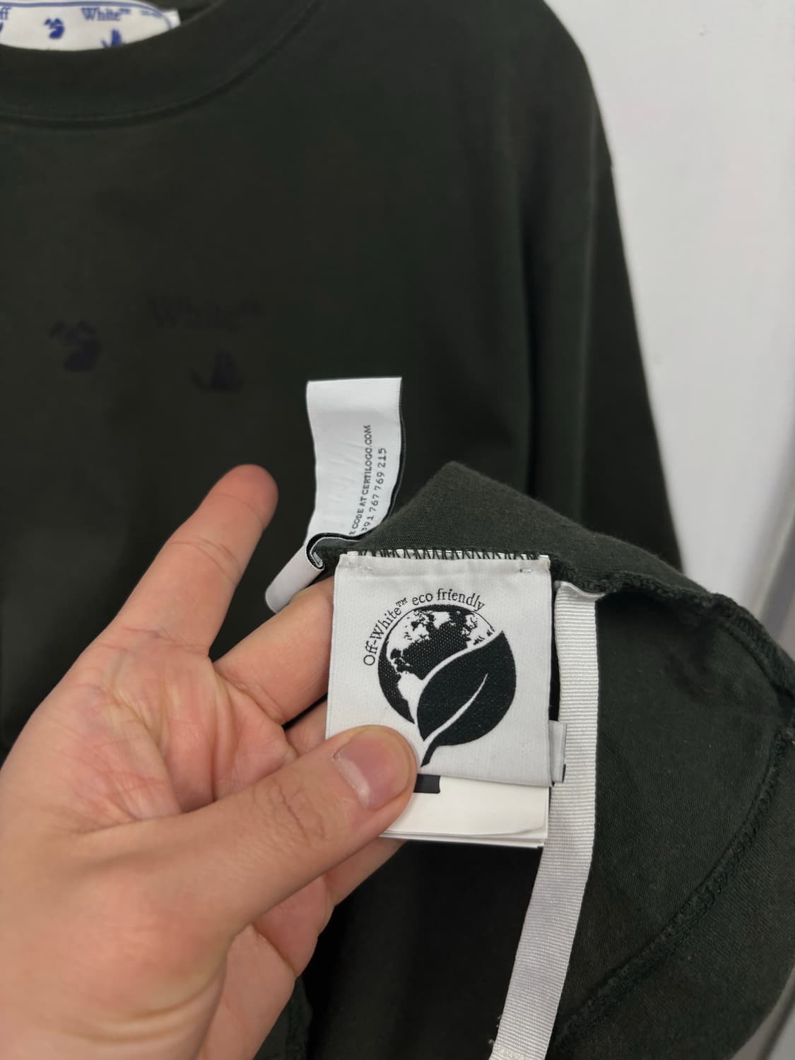 오프화이트 볼트 애로우 티셔츠 큐알정품 상품이미지6