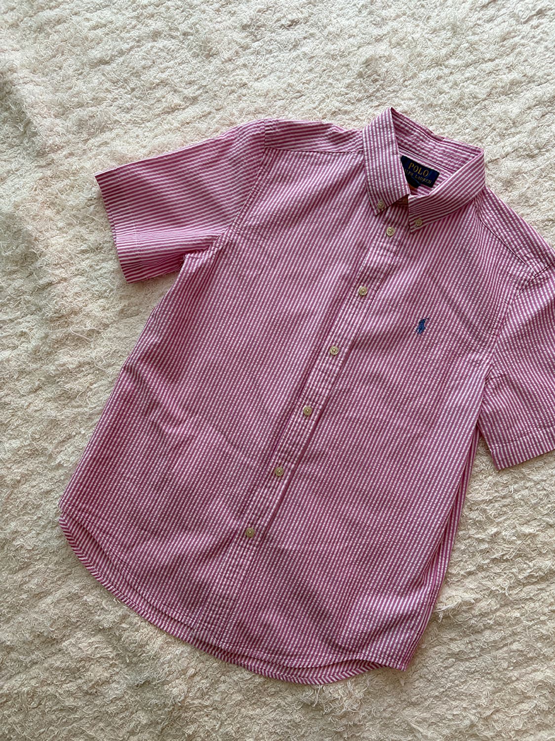 폴로 랄프로렌 스트라이프 시어서커 반팔 셔츠 상품이미지4