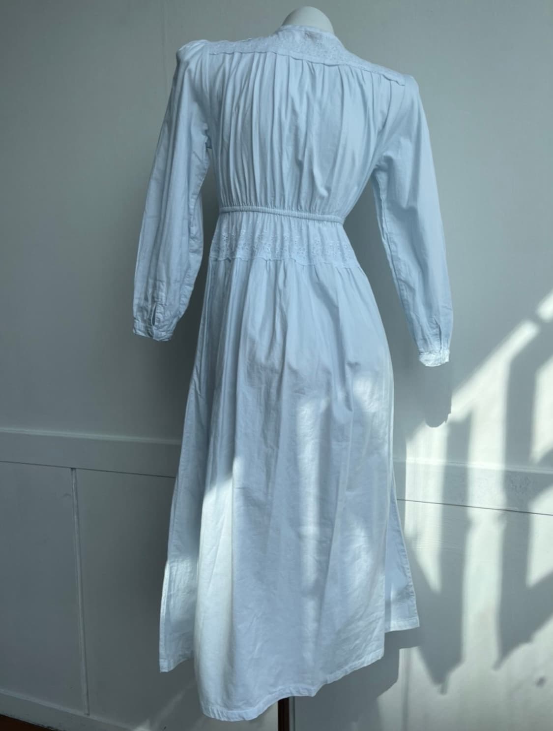 CRESSENT 코티지코어 화이트 레이스 리본 롱 원피스 상품이미지4