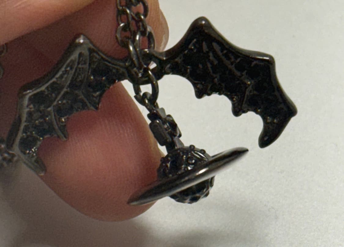 [OS]비비안웨스트우드 박지 건메탈 목걸이 블랙 상품이미지3