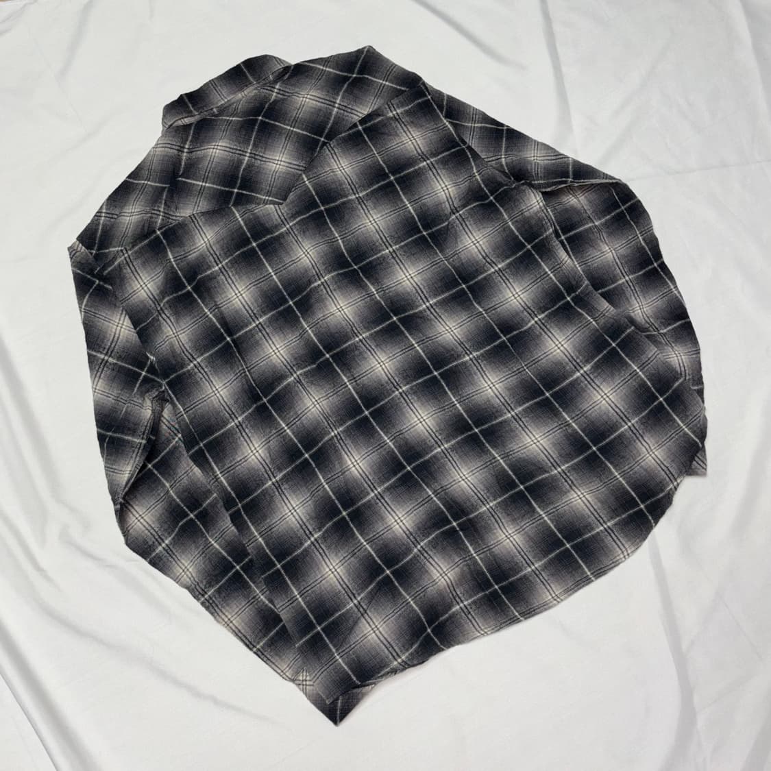 일본 빈티지 똑딱이 체크 셔츠 상품이미지2