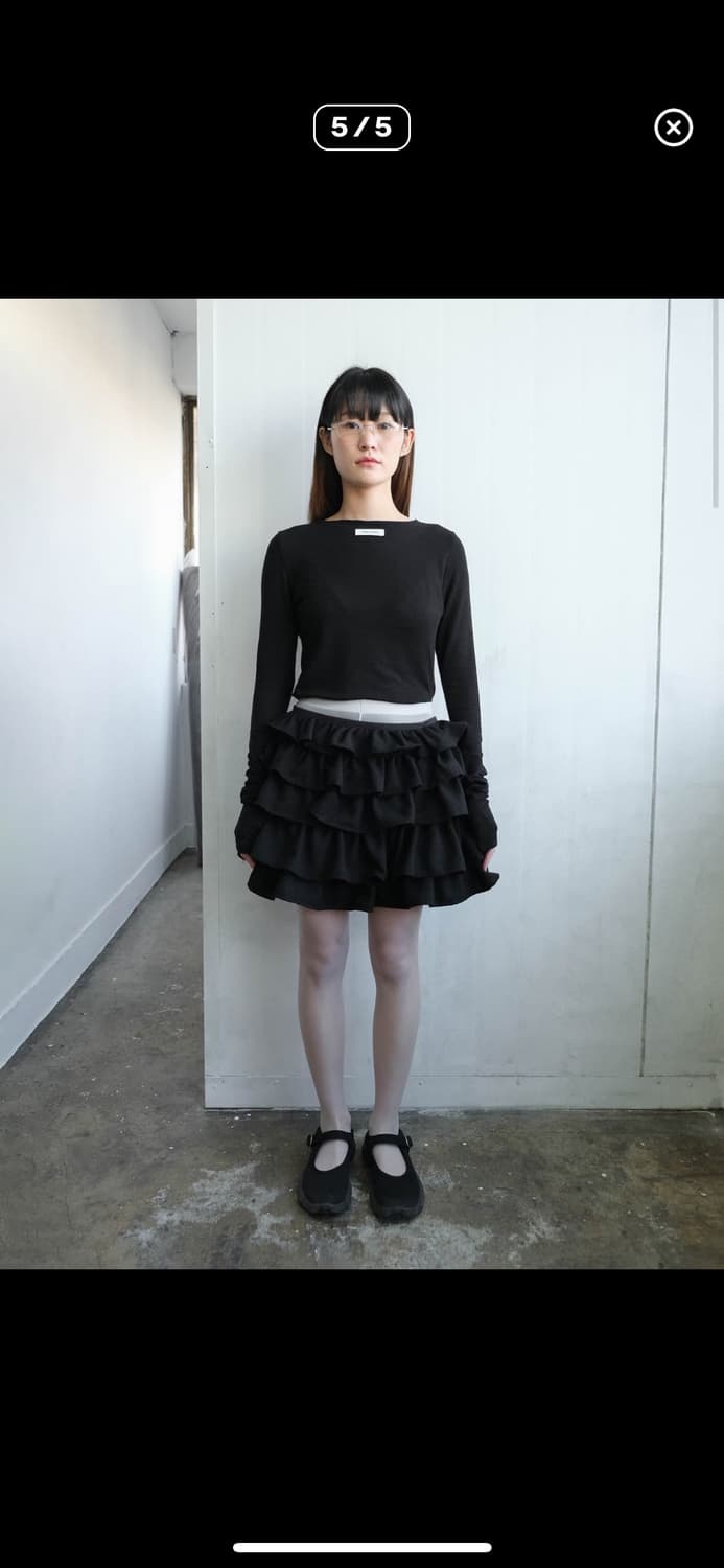 순지 스커트 sionji heavy flare skirt black 상품이미지3