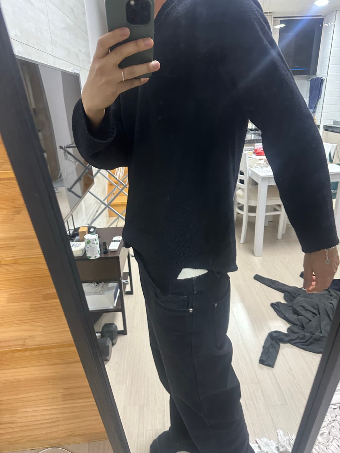 꼼데가르송 셔츠 asymmetrical 브이넥 니트 M 상품이미지5