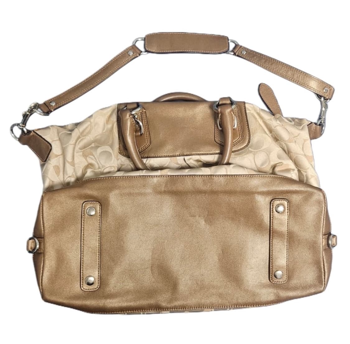 코치 COACH 시그니처 자카드 베이지 2way 핸드백 숄더백 여자가방 상품이미지5