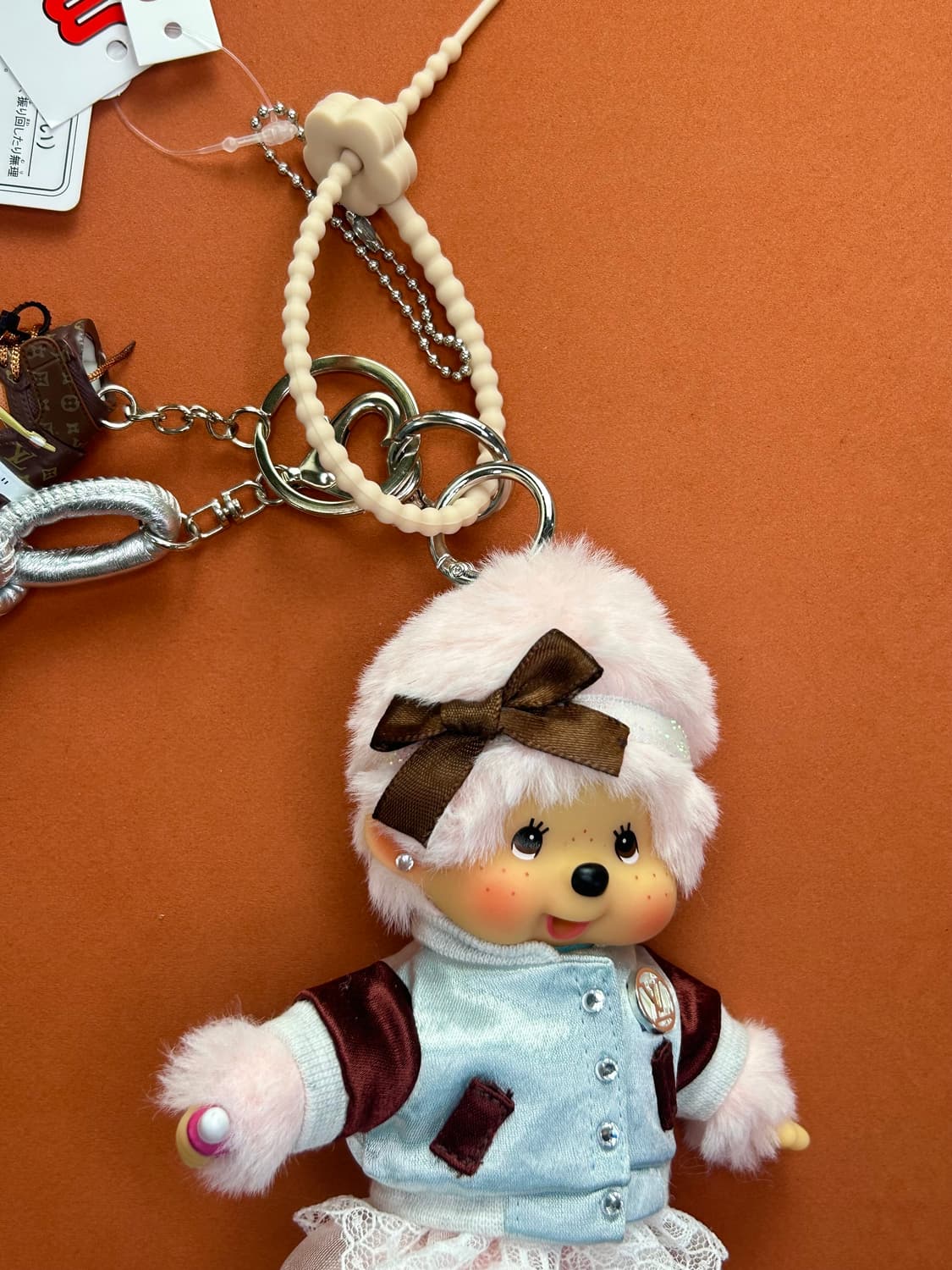 (7)정품몬치치🩶은은하게  반짝 파스텔커스텀키링 상품이미지2