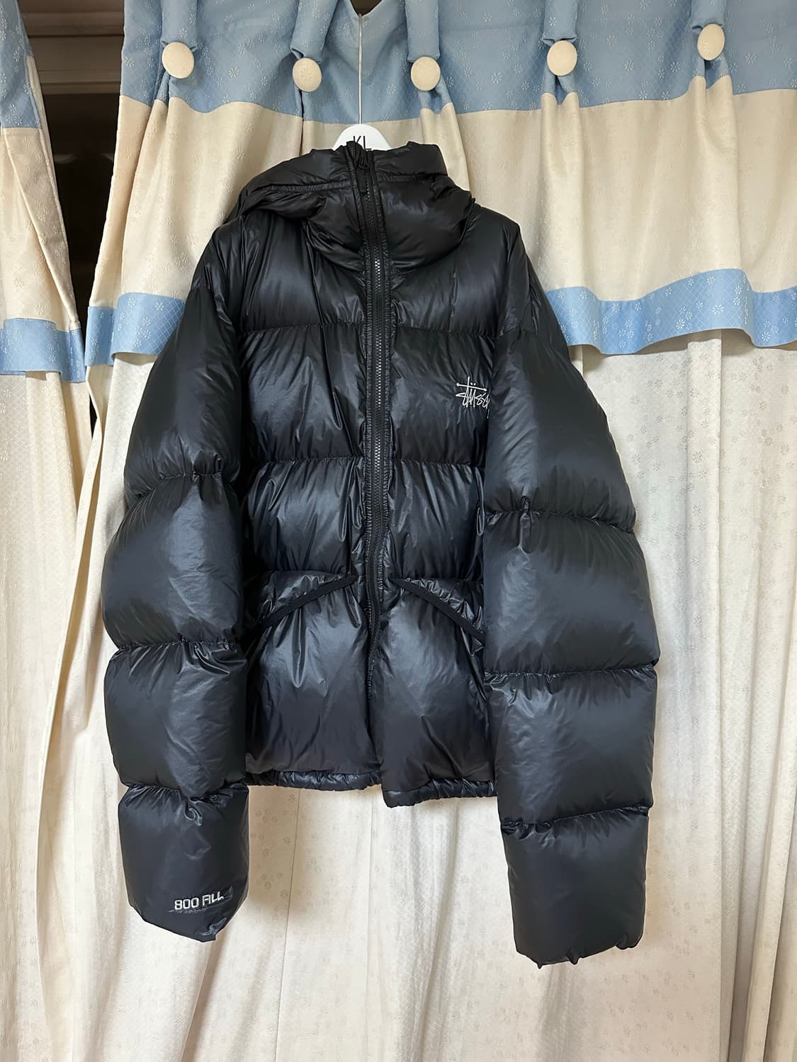 스투시 마이크로 립스탑 패딩 블랙 L 상품이미지2