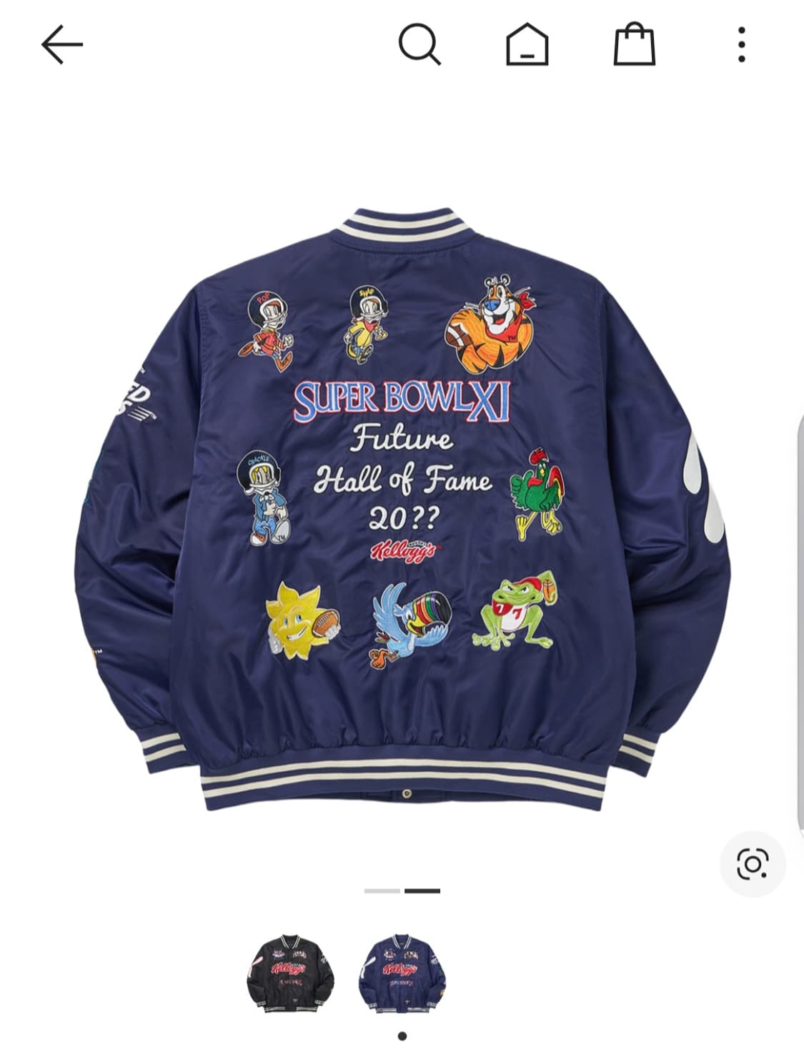 (L) 위캔더스 x 켈로그 H.O.F 자켓 블루 바시티  상품이미지2