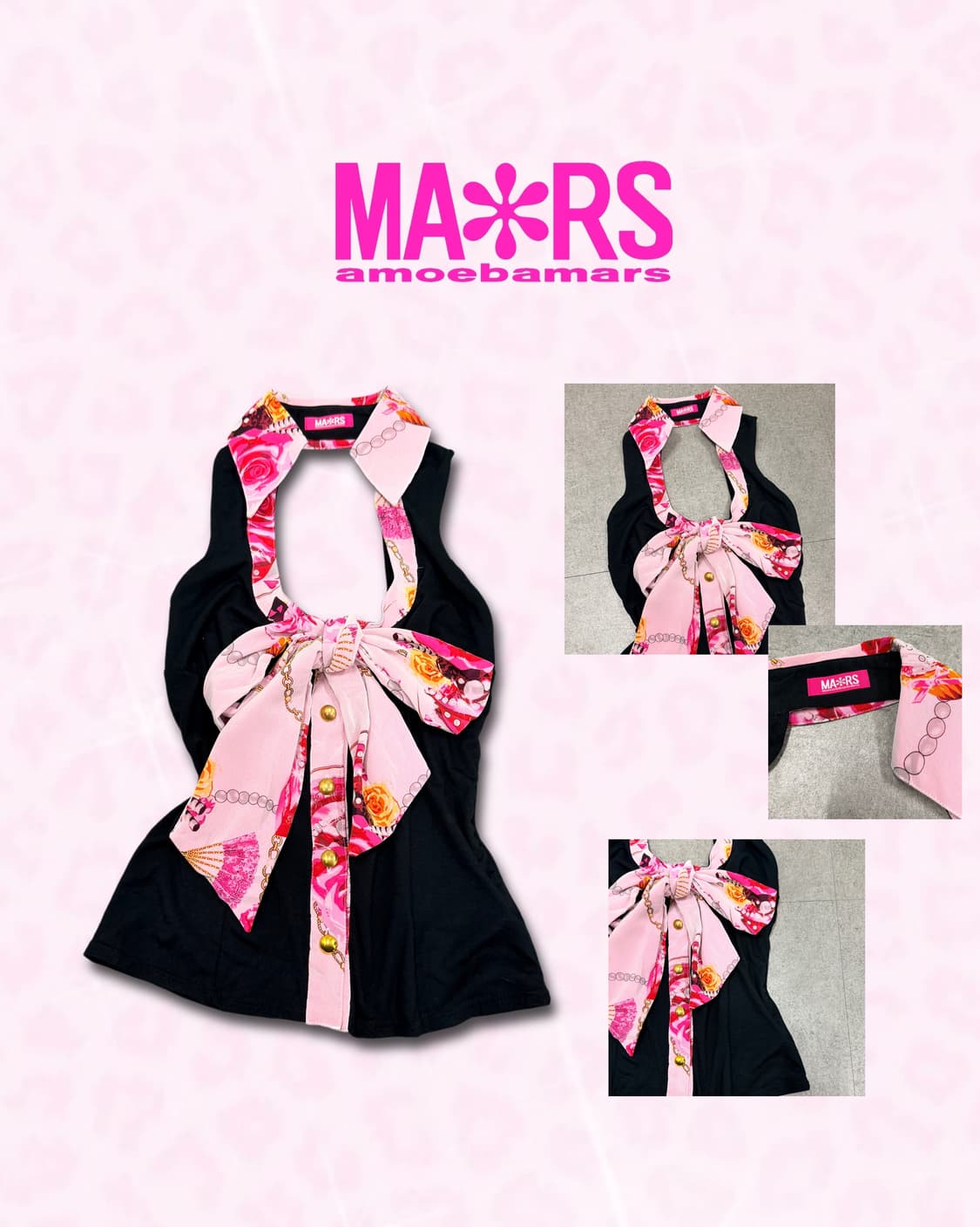 마즈 ma*rs 갸루 리본 홀터넥 탑 상품이미지1