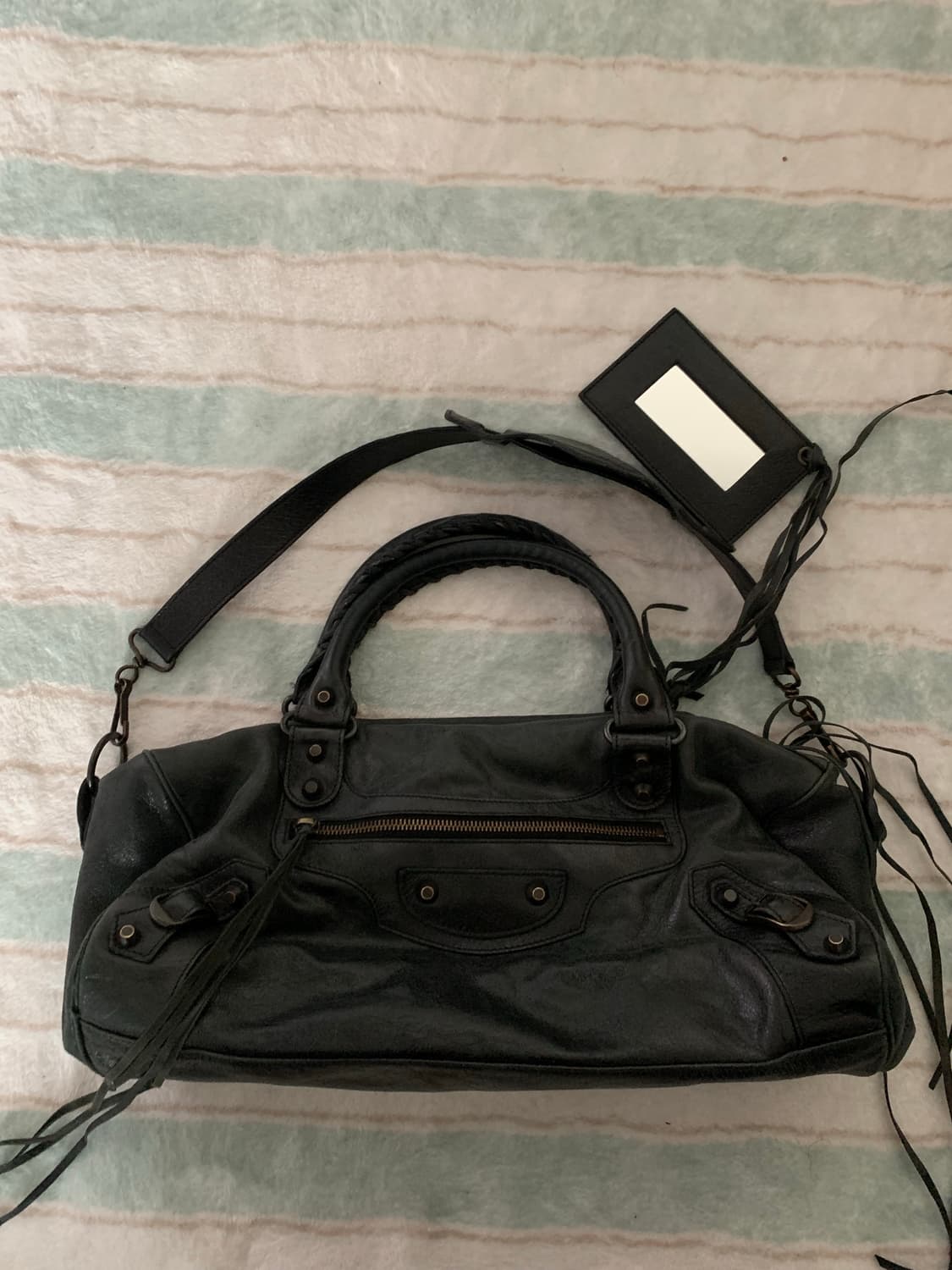 발렌시아가 모터백 트위기 블랙 정품 상품이미지1