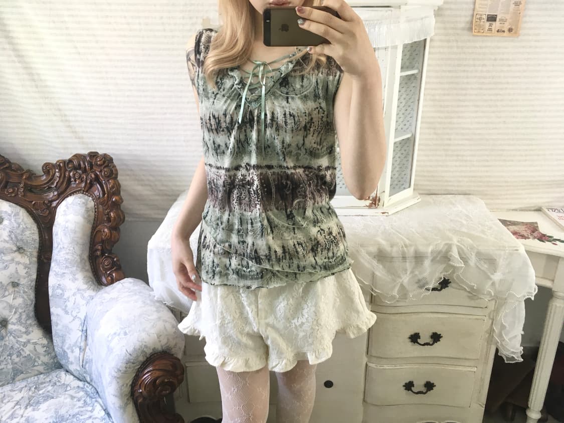 빈티지 민트 페어리 오리엔탈 슬리브리스 상품이미지4