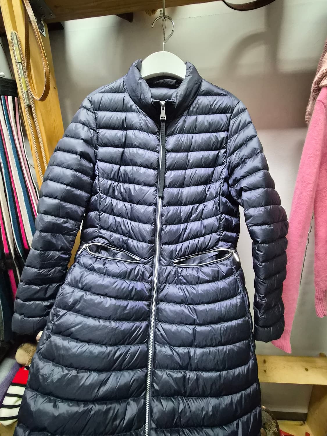 네이비 퀼팅 다운패딩 상품이미지4