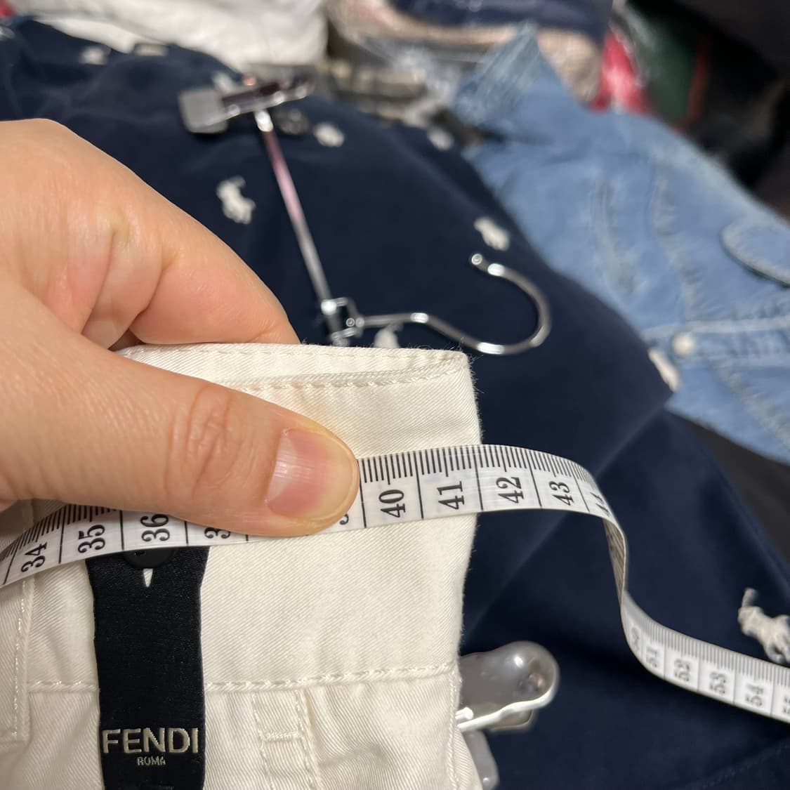 FENDI 펜디 화이트 포켓 카고 바지 48 상품이미지5