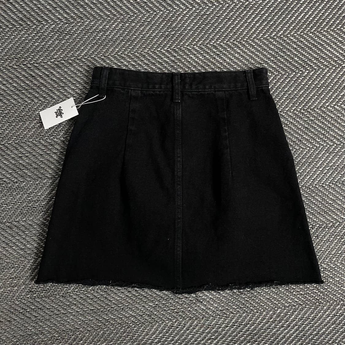 빈티지 블랙 데님 커팅 스커트 y 2853 상품이미지3