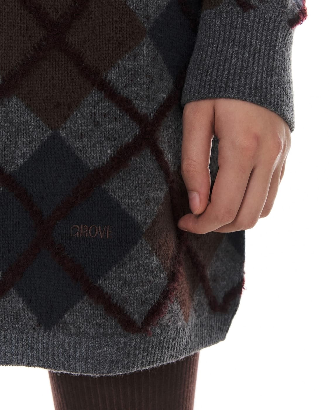 STITCH ARGYLE SKIRT 상품이미지2