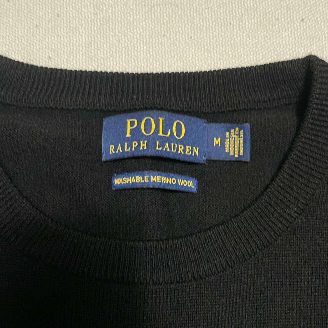 M 폴로 랄프 로렌 블랙 라운드넥 니트 상품이미지4