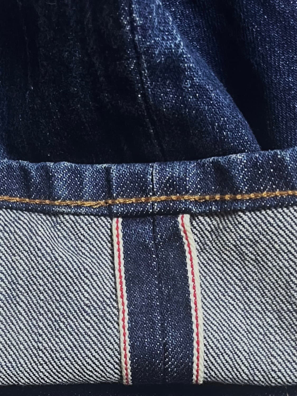 Stock 5P 셀비지 진 다크 블루 상품이미지7