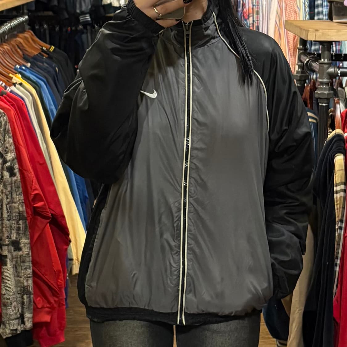 [HI] 나이키 바람막이 블랙&그레이 배색 상품이미지2
