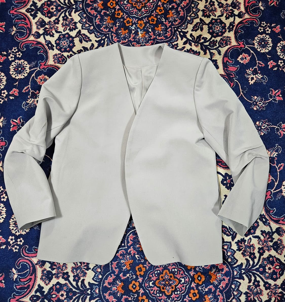 우이(OUIE) 소매 주름 브이넥 버튼 자켓 Free 상품이미지1