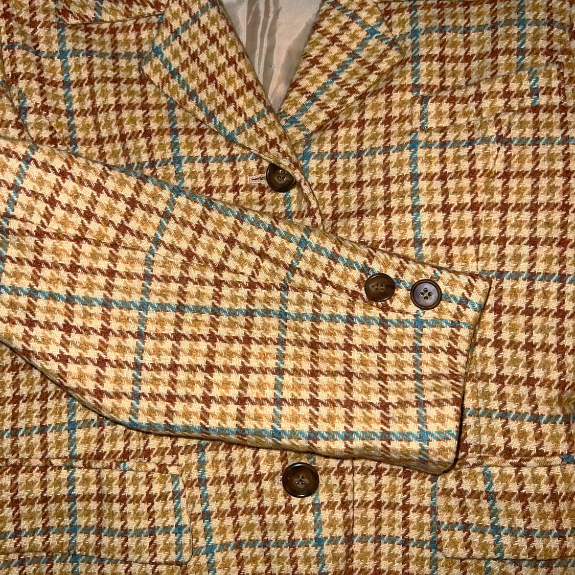 울80% 체크 포멀 자켓 상품이미지3