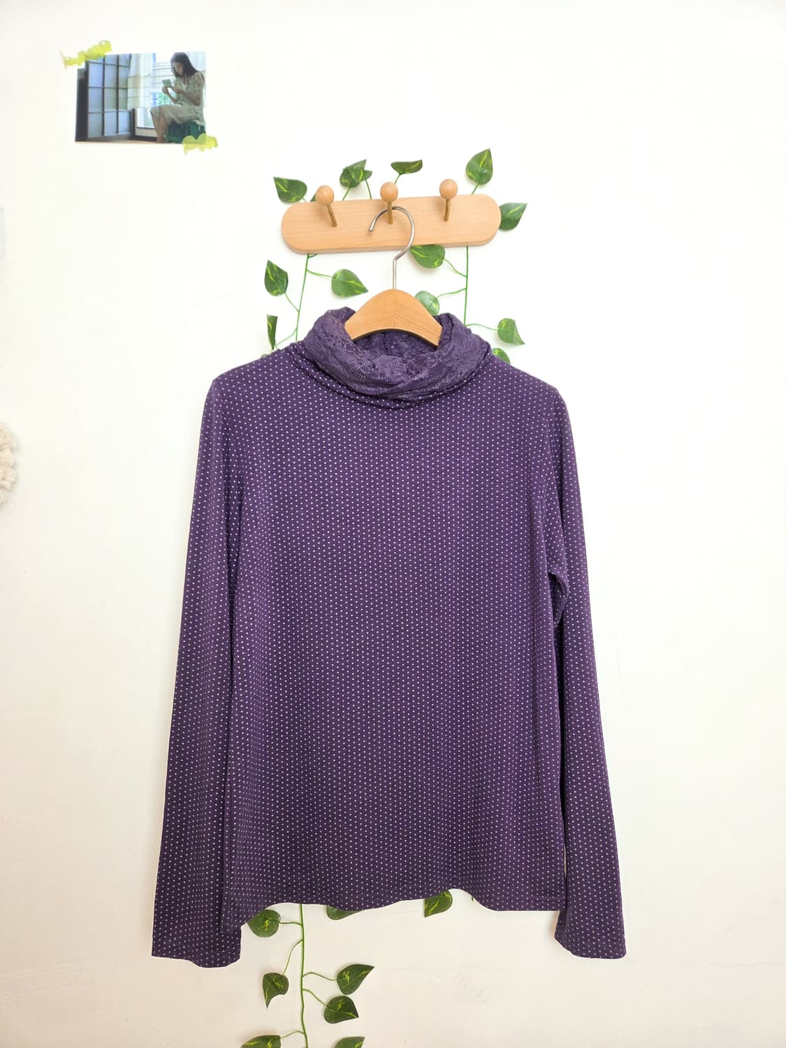보라 도트 목폴라 슬리브 상품이미지1