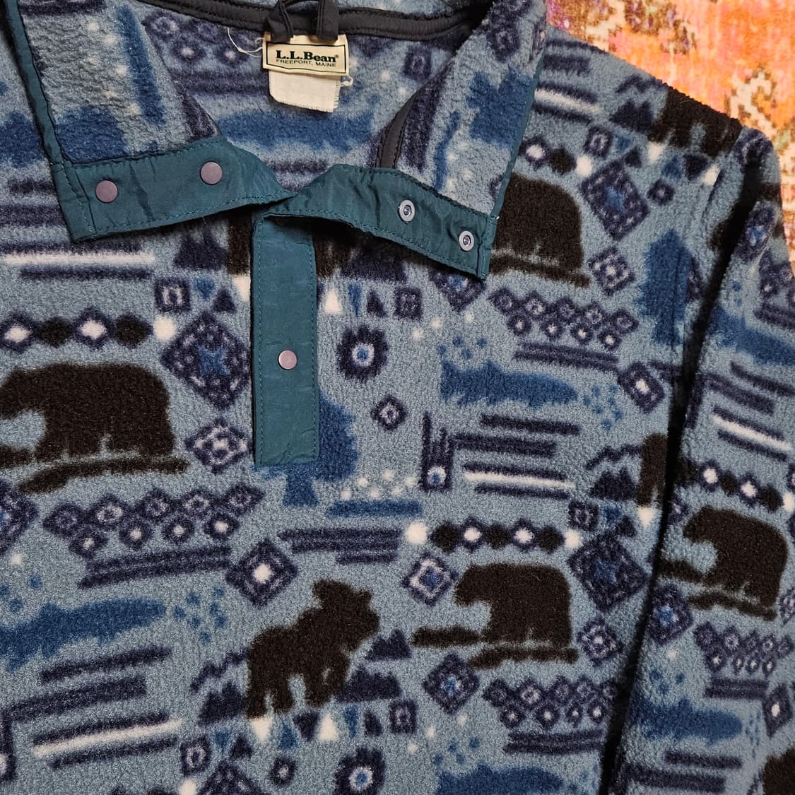 90s 엘엘빈 플리스 스냅티 / 초레어 상품이미지3