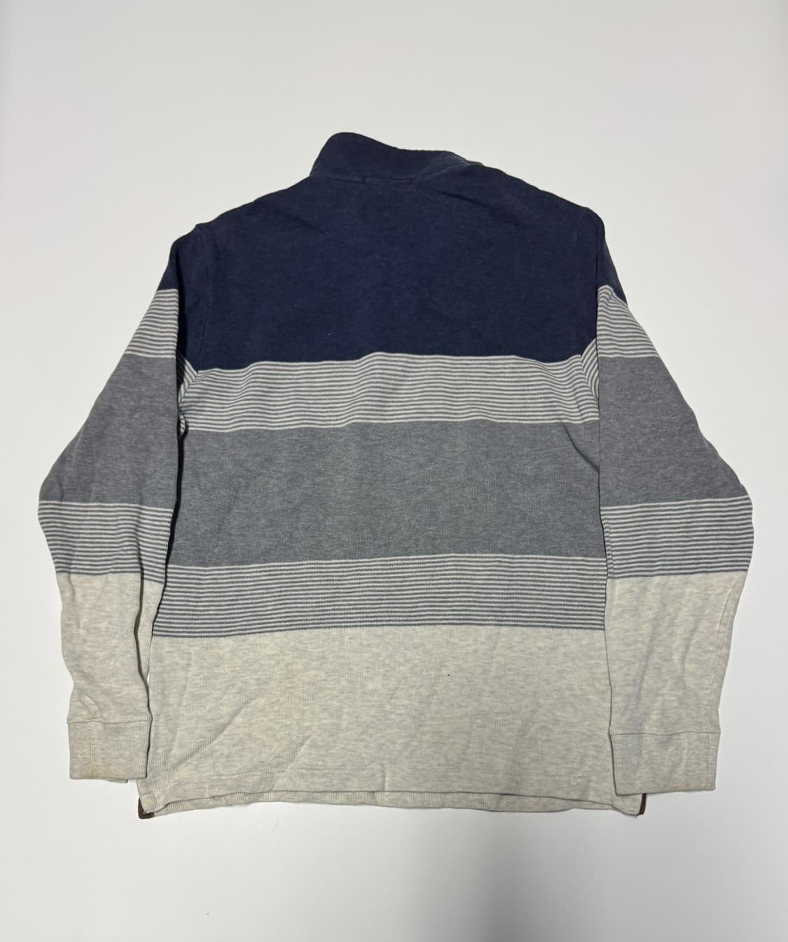 헤지스 hazzys 스트라이프 반집업 코튼 니트 L 상품이미지2