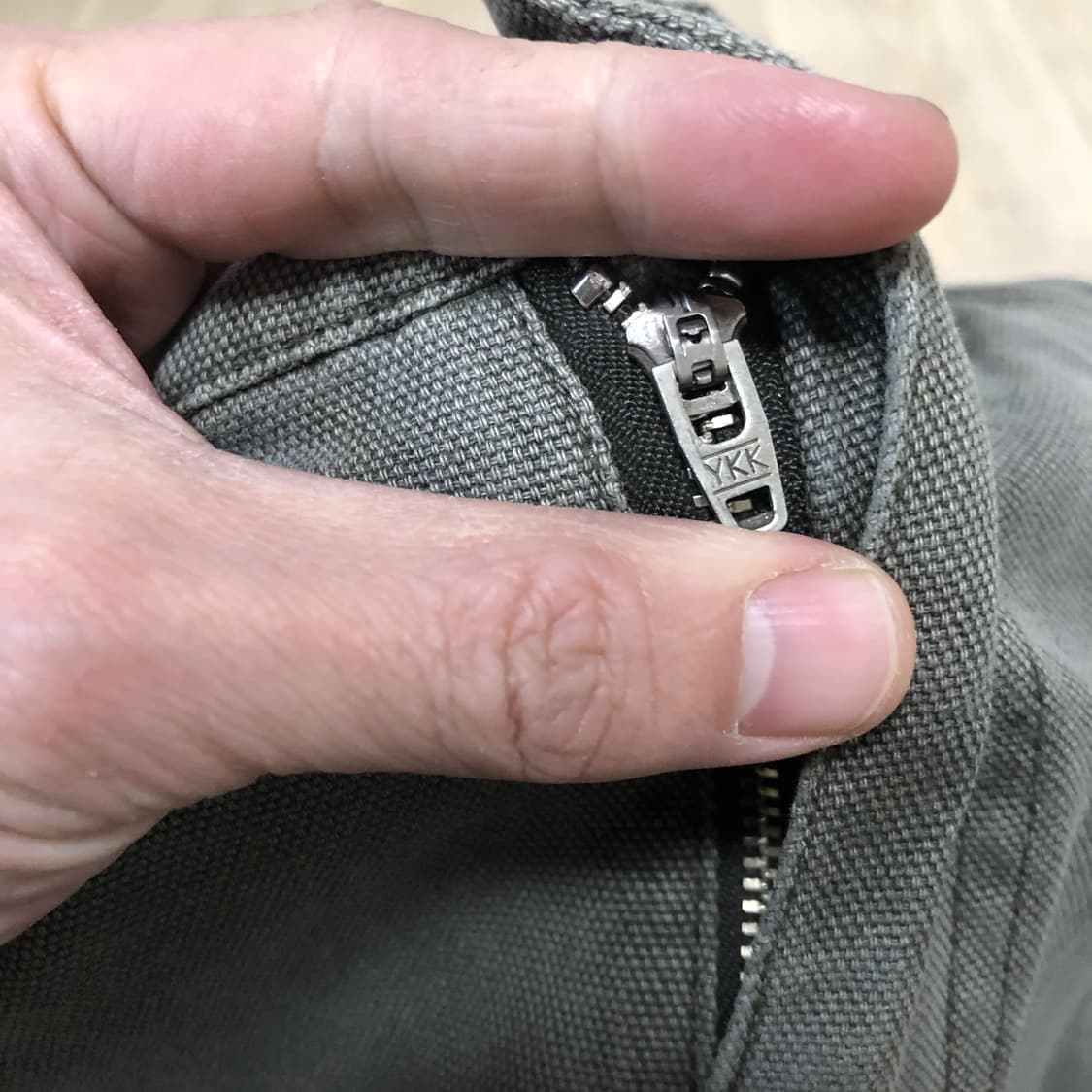 (30) 새상품 쿠어 COOR 오버 다잉 페이디드 워크 팬츠 워시드 카키 상품이미지3