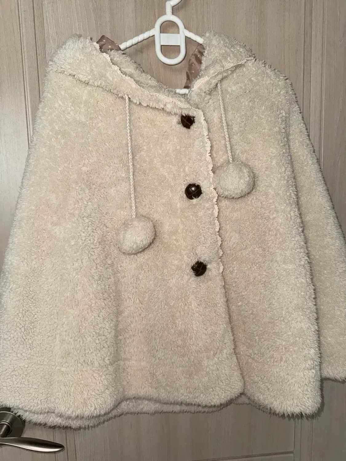 colza 빈티지 폼폼 케이프 후드 자켓 코트 망토 판쵸 일본 읿 상품이미지2