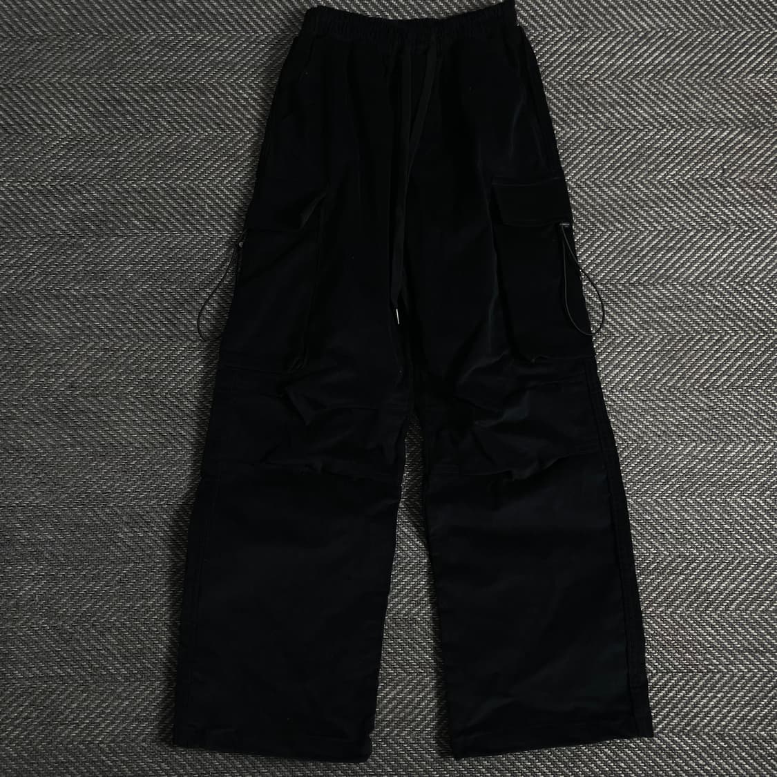 빈티지 코듀로이 블랙 스트링 카고 퍼티그 팬츠y 3702 상품이미지2