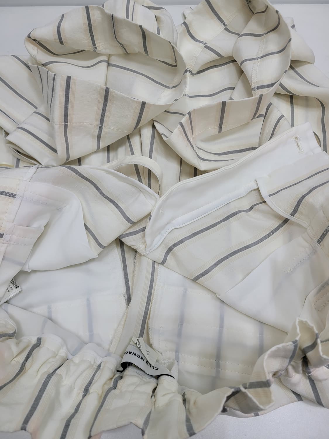 CLUB MONACO 클럽모나코 스트라이프 밴딩 와이드 팬츠 / 여 00 상품이미지8