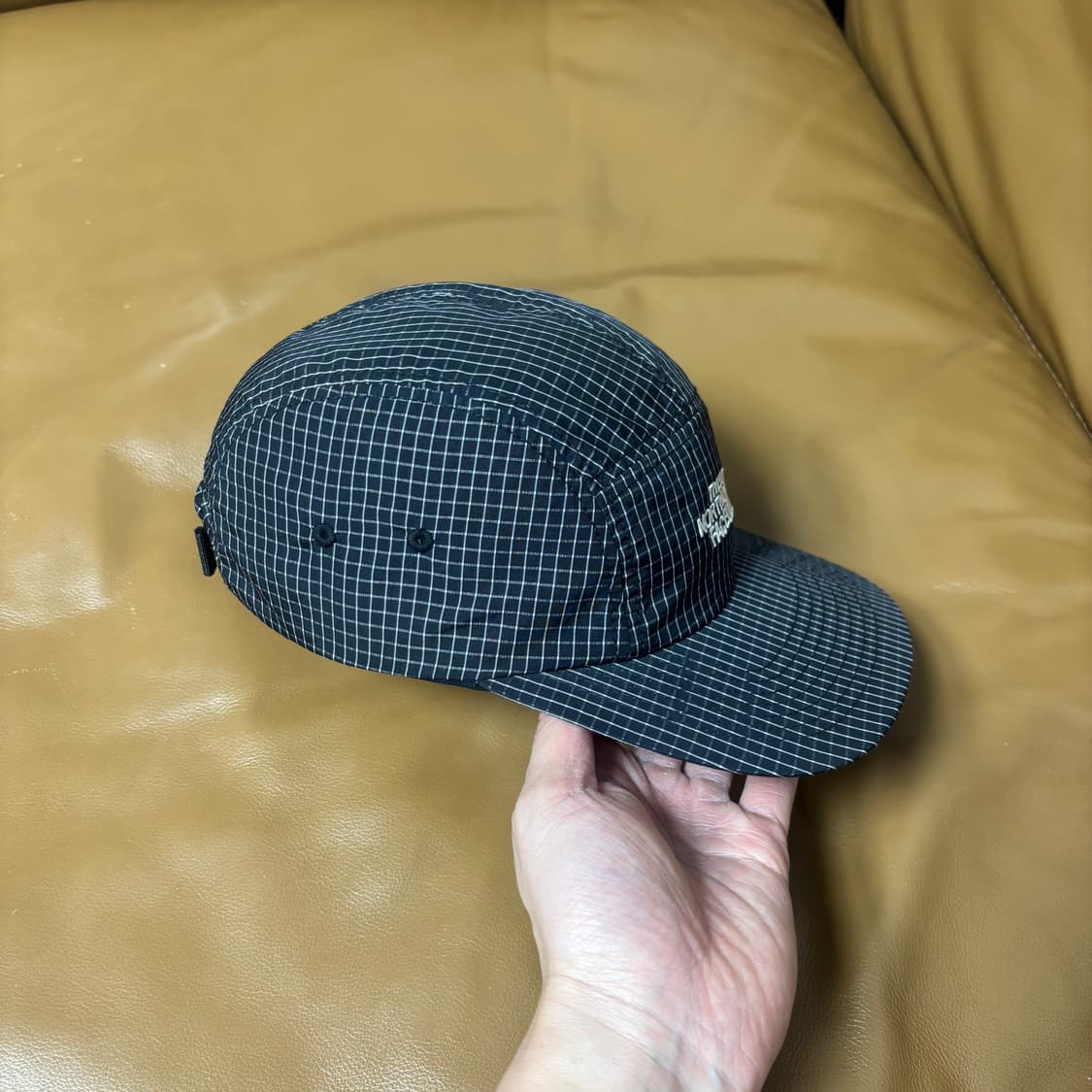 나나미카 노스페이스 퍼플라벨 캠프캡 모자 그리드 블랙 상품이미지3