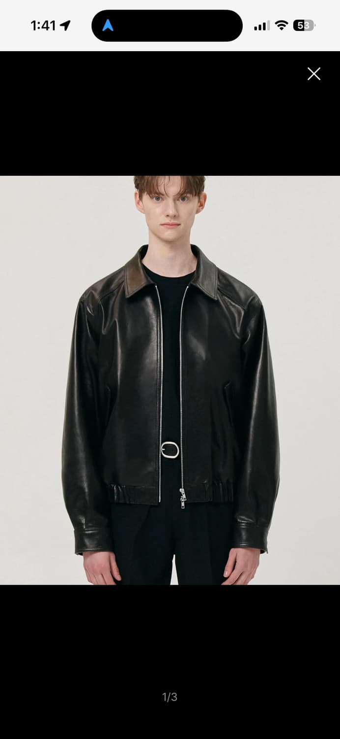 도프제이슨 프리미엄 베지터블 램스킨 보머 레더 자켓 XL 상품이미지7