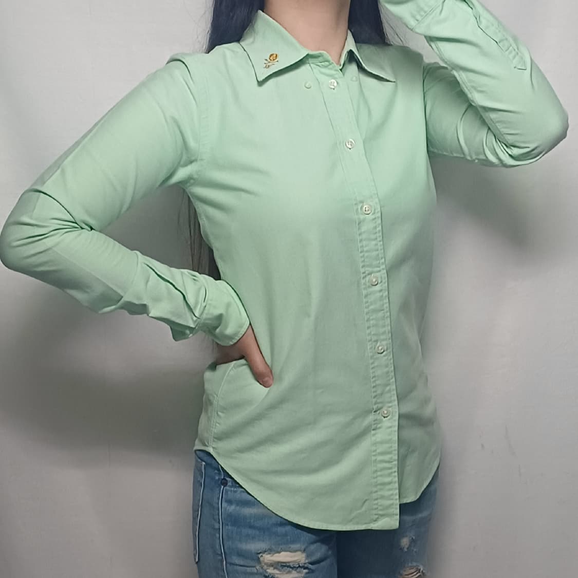 Polo 폴로 럭비 라이트 그린 긴팔 셔츠 상품이미지2