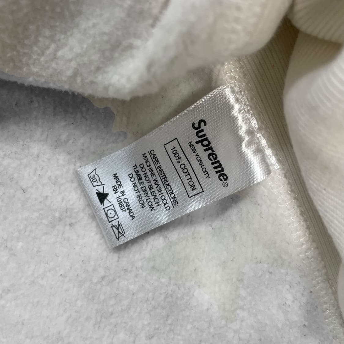 슈프림 Supreme 셔닐 아치 로고 후드티 화이트 상품이미지5