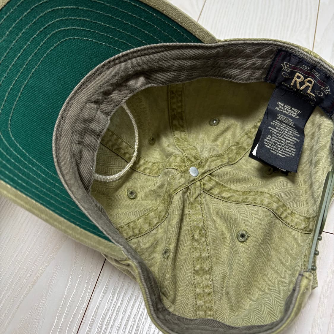 더블알엘 RRL 윙로고 볼캡 카키 상품이미지2